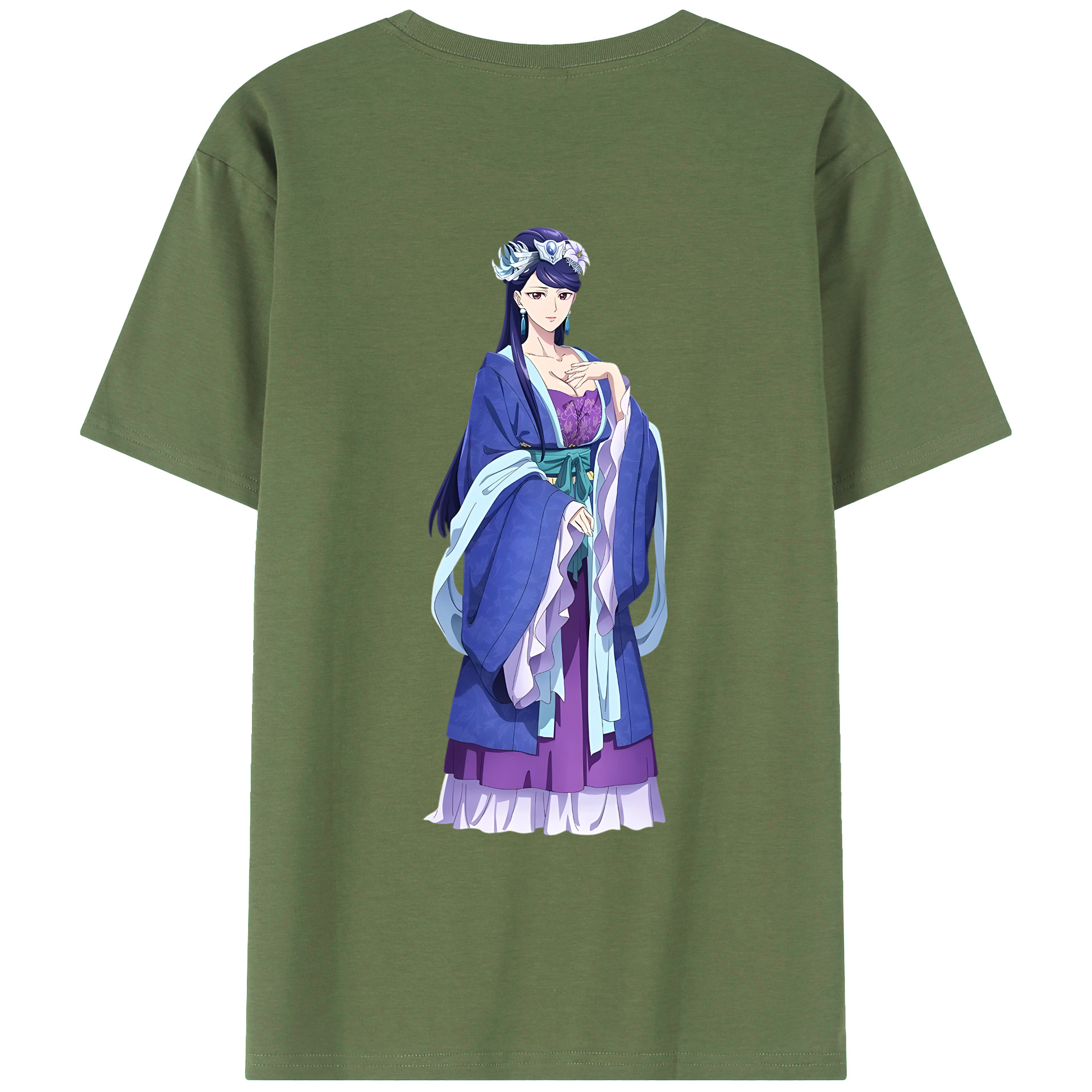 （画像用） 薬屋のひとりごと The Apothecary Diaries 綿100％ メンズ半袖Tシャツ（バックプリント） 通気性